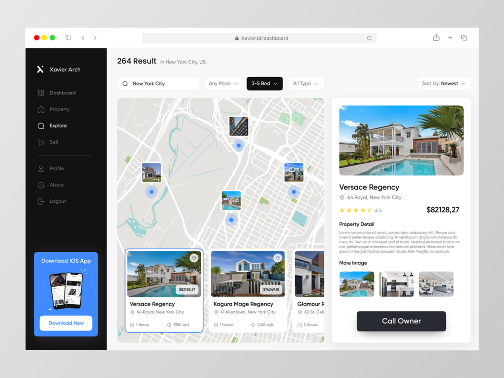 Xavier - Web App Real Estate Dashboard ✨