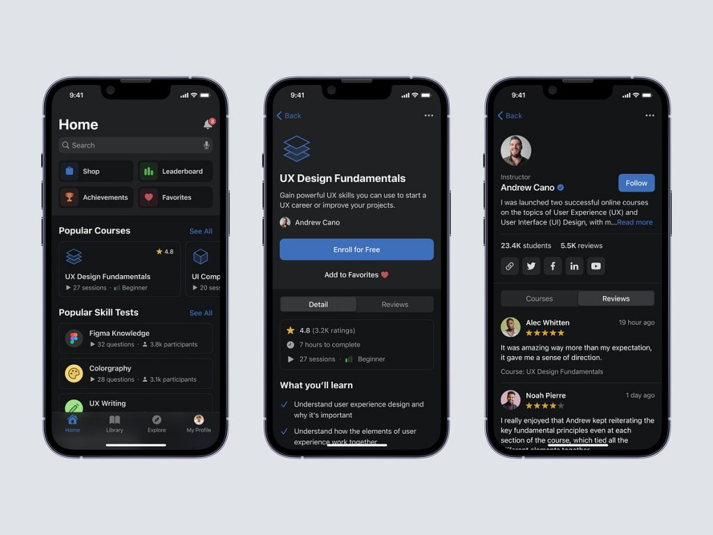 Blajar - UX/UI Online Learning Mobile App