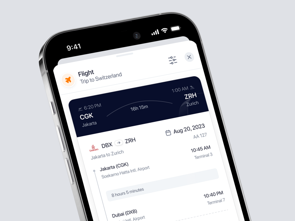 Travel Companion Mobile App - Flight Detail ✈️